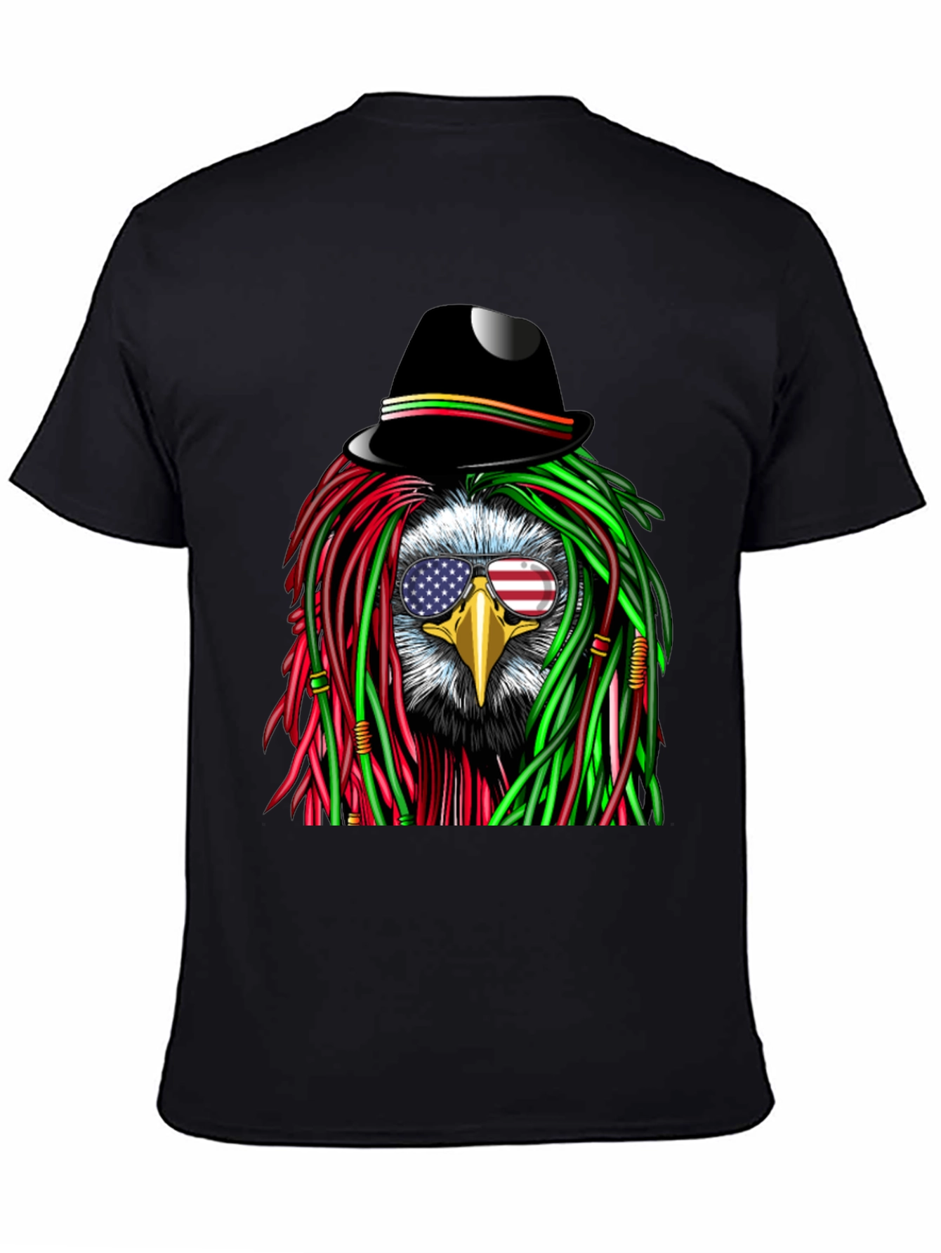 Eagle Rasta T-Shirt with American Flag Glasses