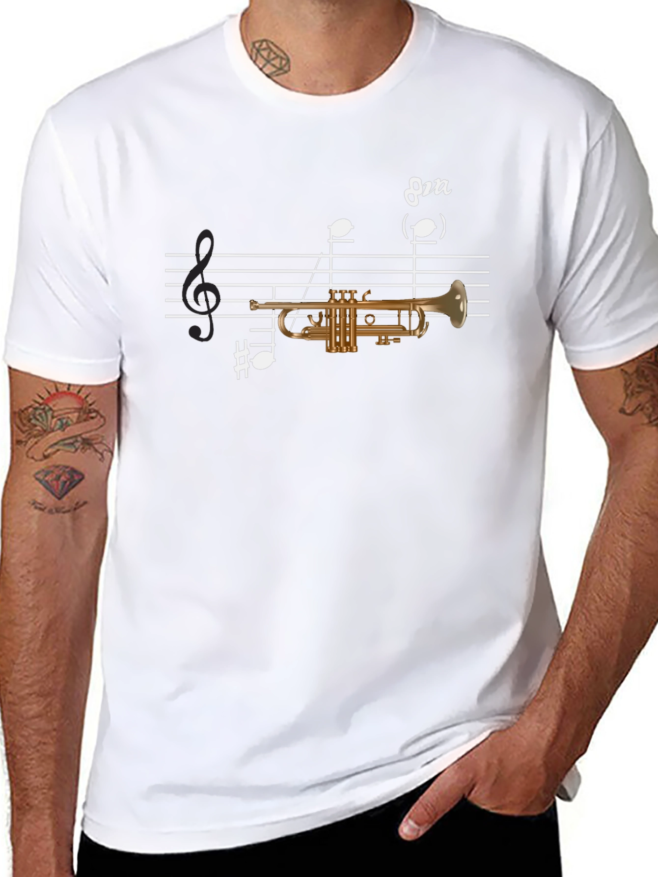 Musical Trumpet T-Shirt - Black