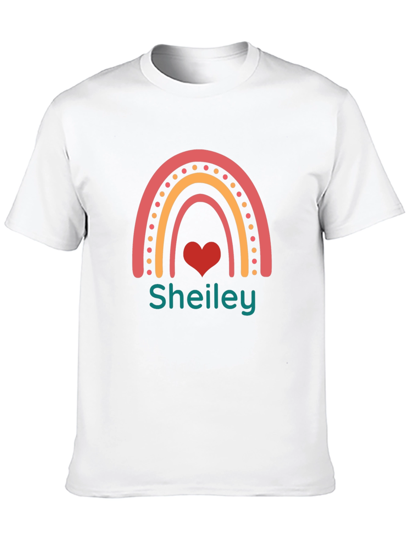 Rainbow Heart Personalized T-Shirt