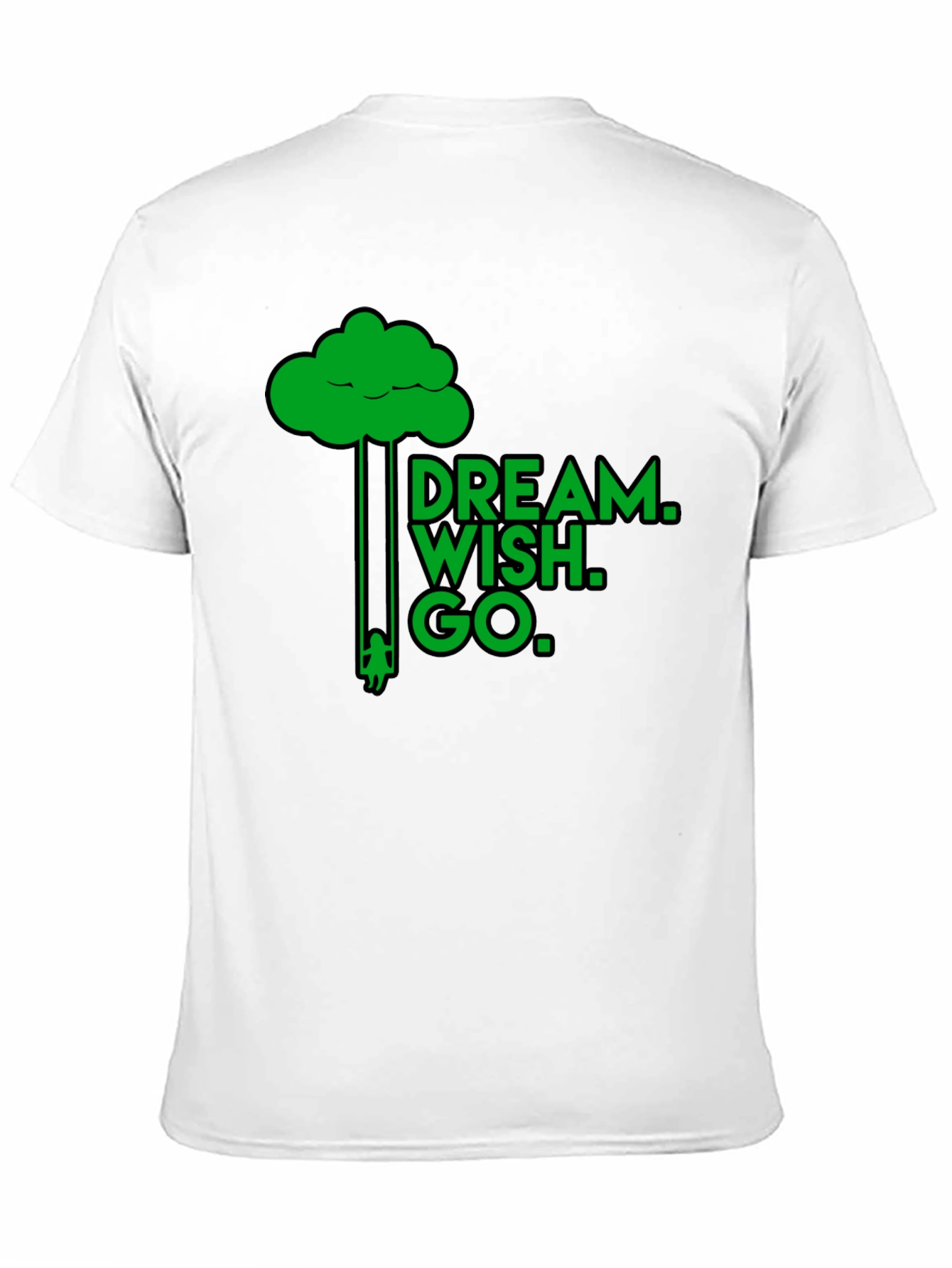 Dream Wish Go Graphic Tee - Black Cotton T-Shirt