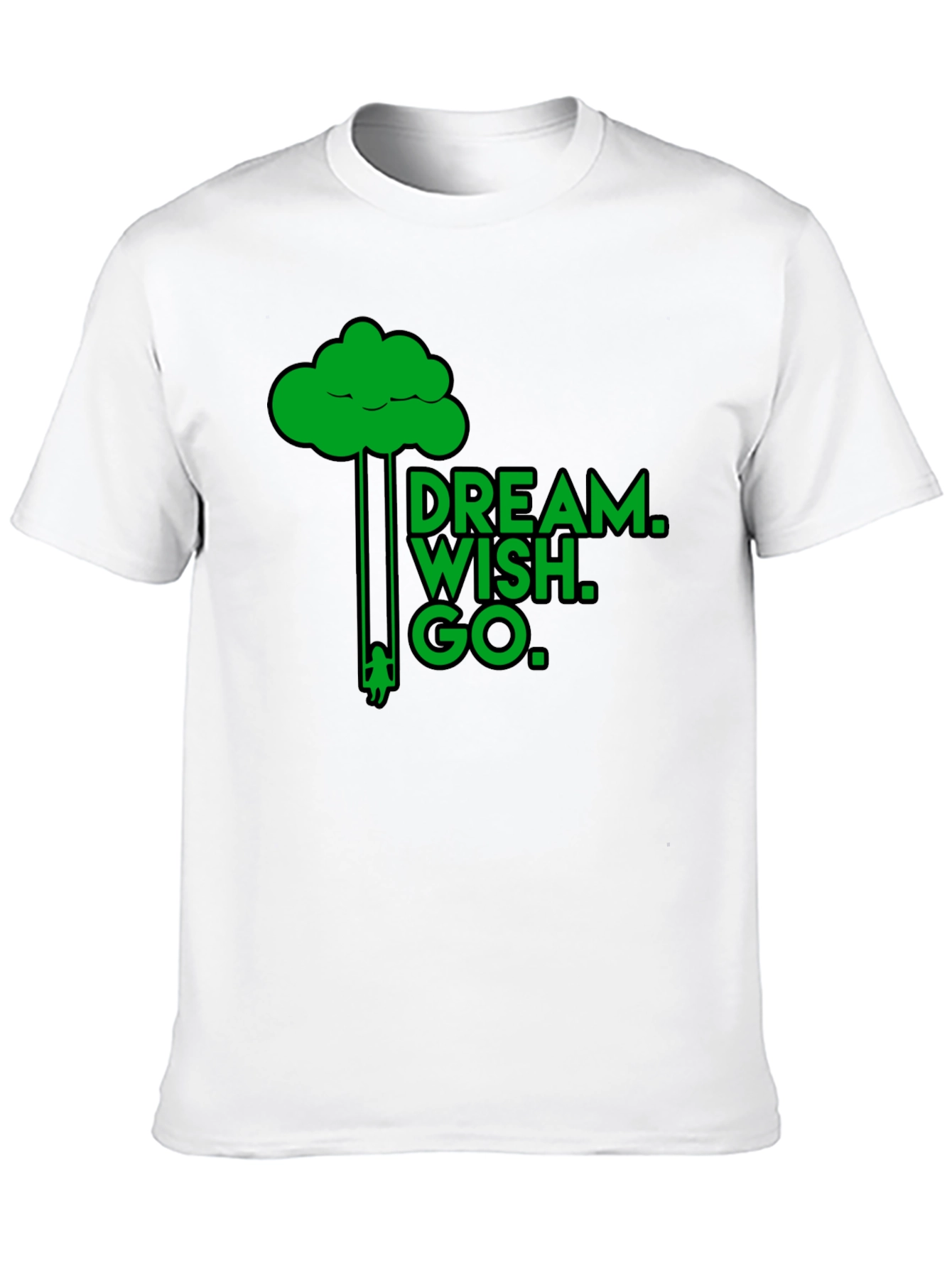 Dream Wish Go Graphic Tee - Black Cotton T-Shirt