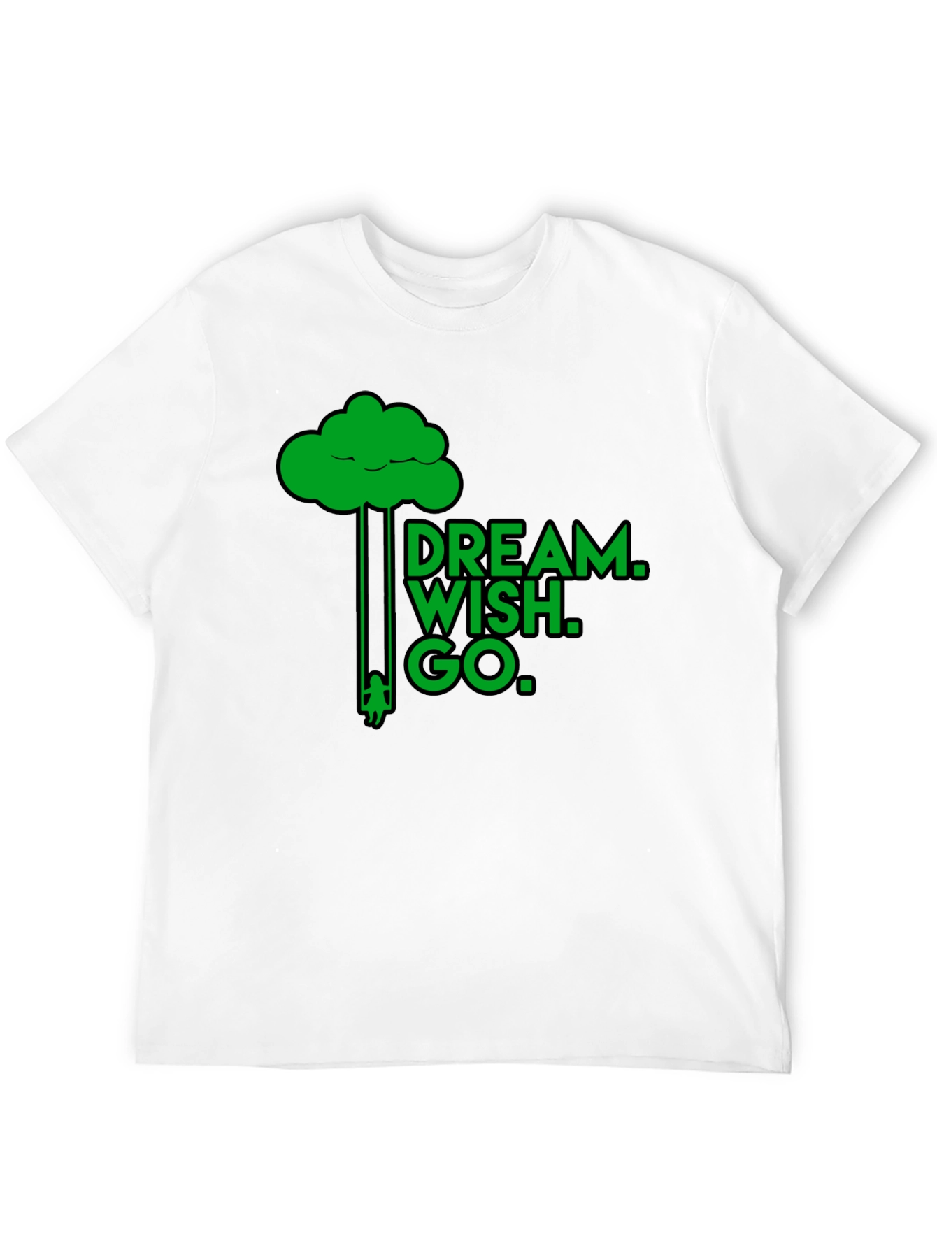 Dream Wish Go Graphic Tee - Black Cotton T-Shirt
