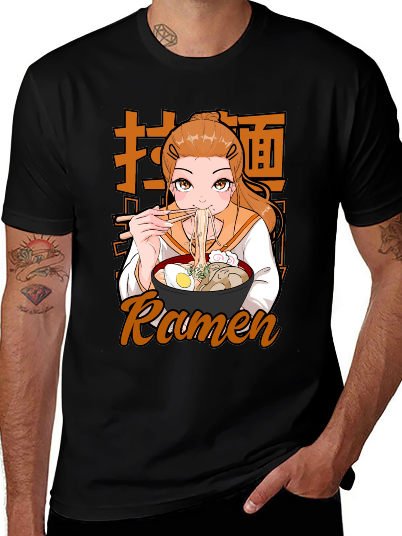 Anime Ramen T-Shirt - Casual Graphic Tee