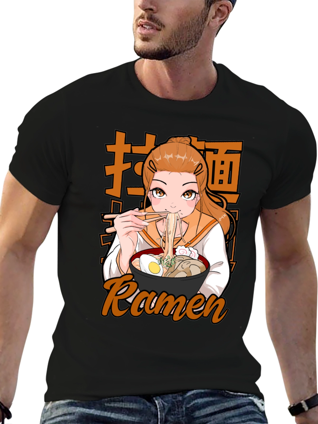 Anime Ramen T-Shirt - Casual Graphic Tee