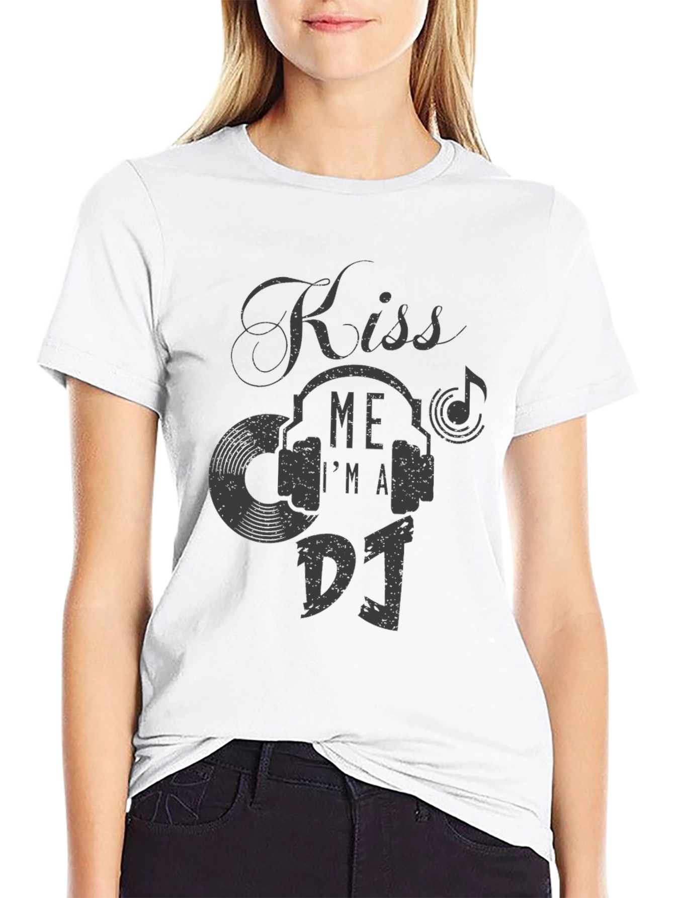 Kiss Me Im A DJ Graphic T-Shirt