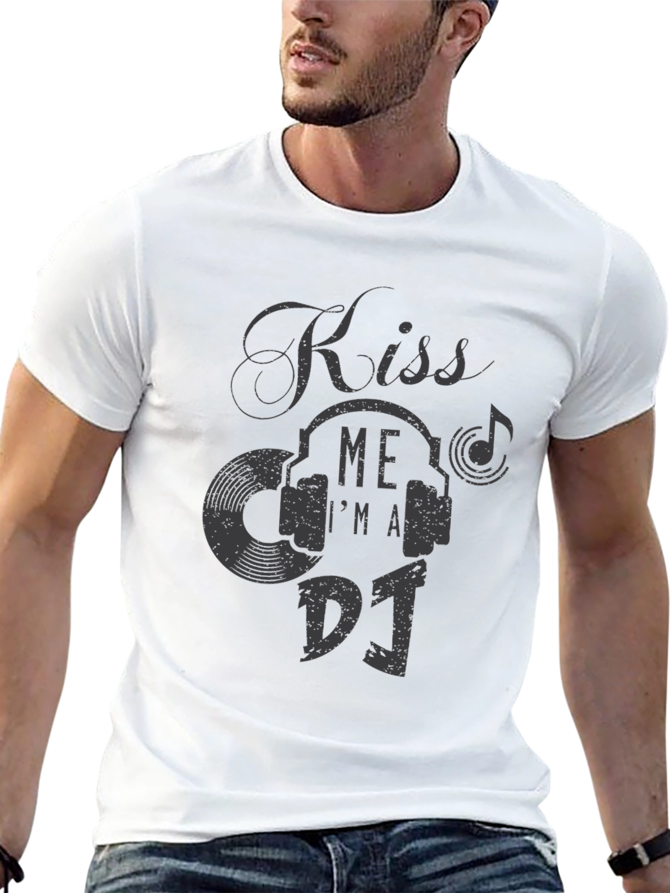 Kiss Me Im A DJ Graphic T-Shirt