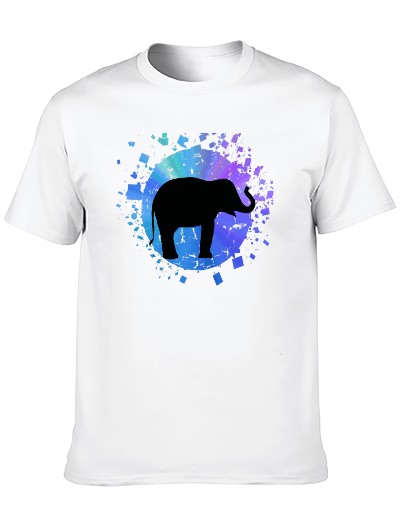Elephant Graphic Tee - Mens Black Cotton T-Shirt