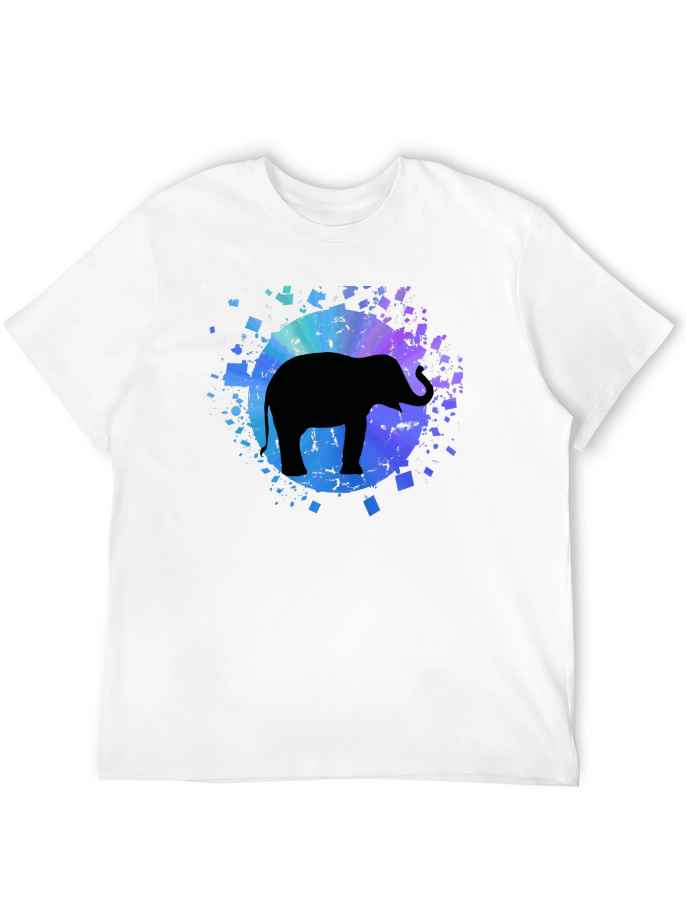 Elephant Graphic Tee - Mens Black Cotton T-Shirt