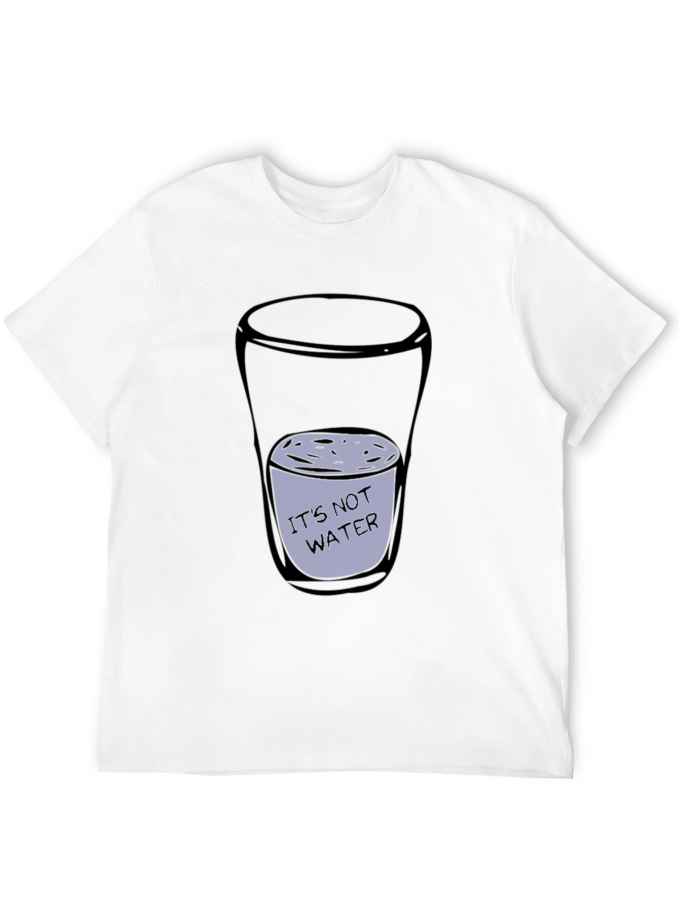 Humorous Its Not Water Graphic Tee - Black