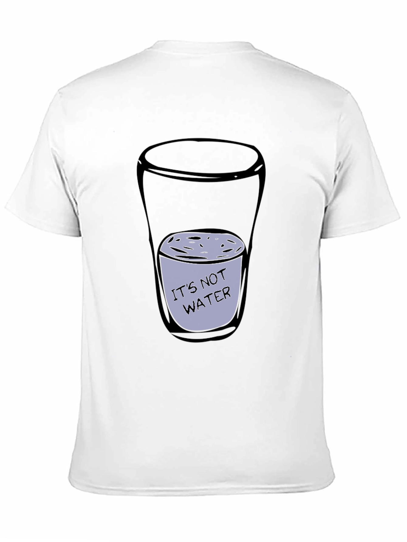 Humorous Its Not Water Graphic Tee - Black