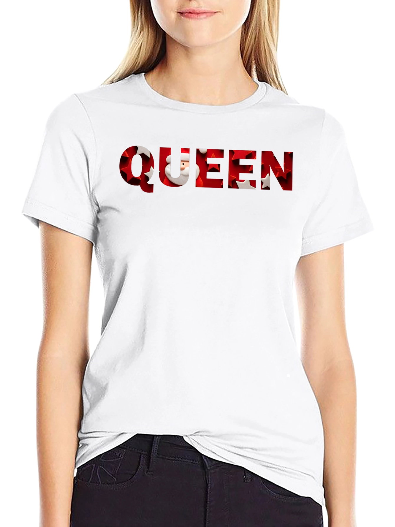 Queen Santa Christmas Mens T-Shirt
