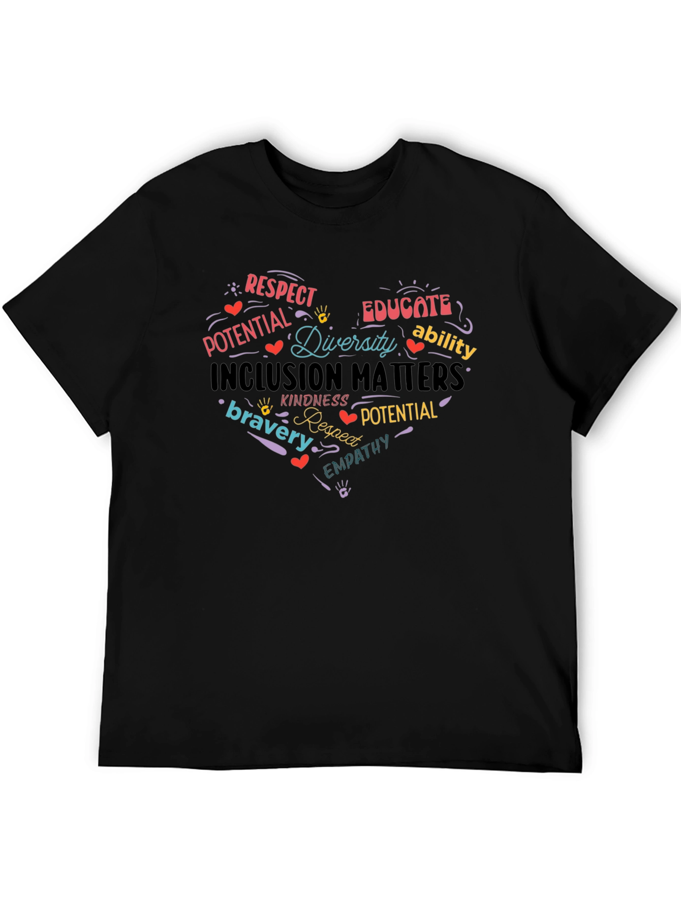Inclusion Matters Heart T-Shirt - Respect Diversity Empathy