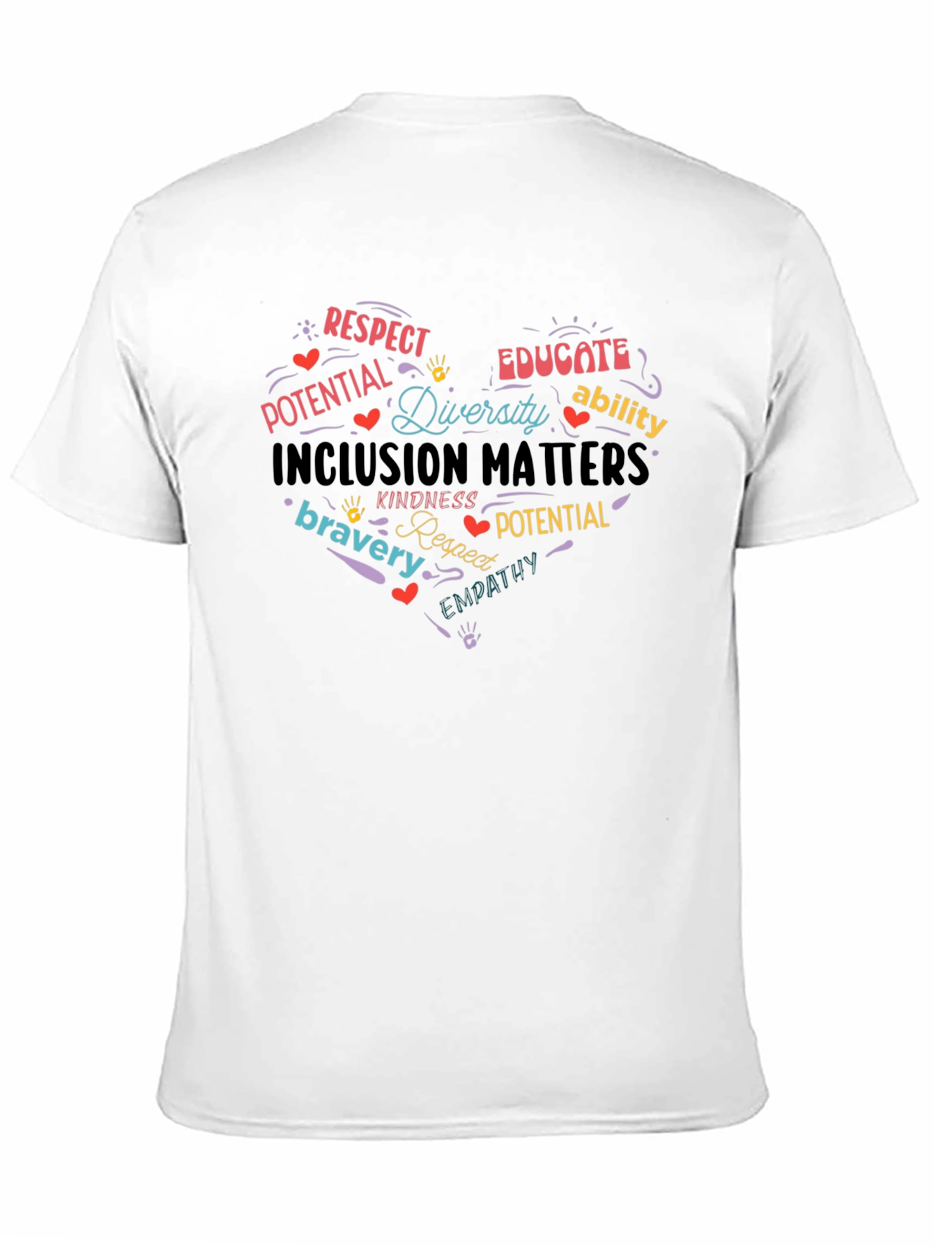 Inclusion Matters Heart T-Shirt - Respect Diversity Empathy