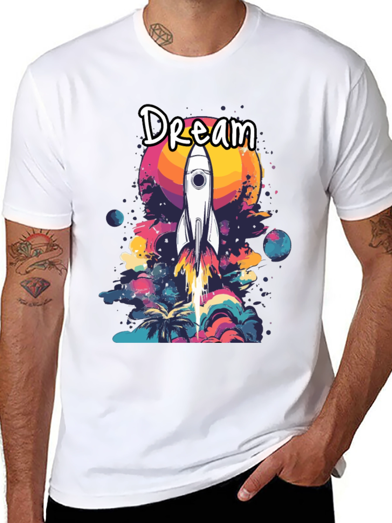 Dream Space Rocket Graphic Tee