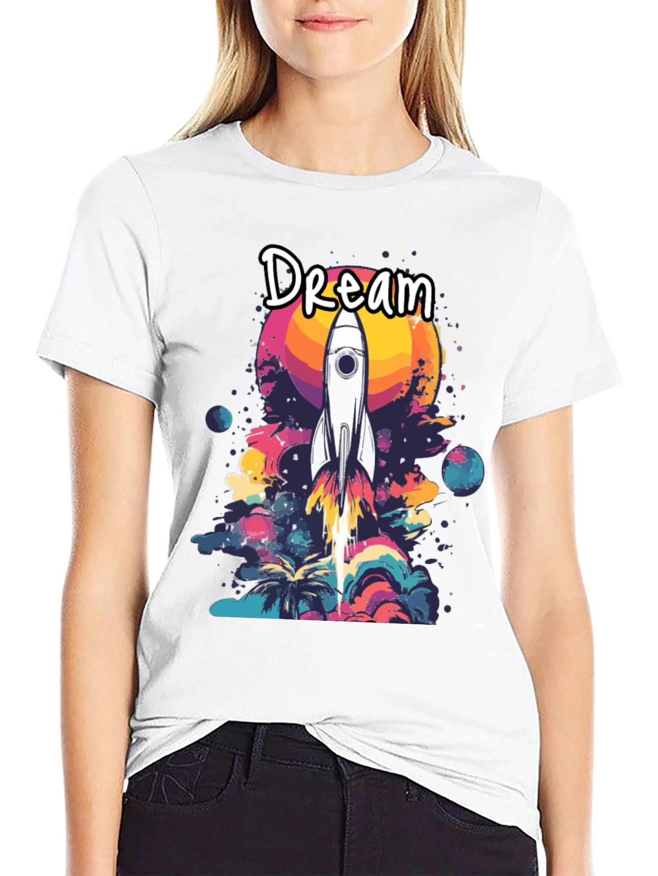 Dream Space Rocket Graphic Tee