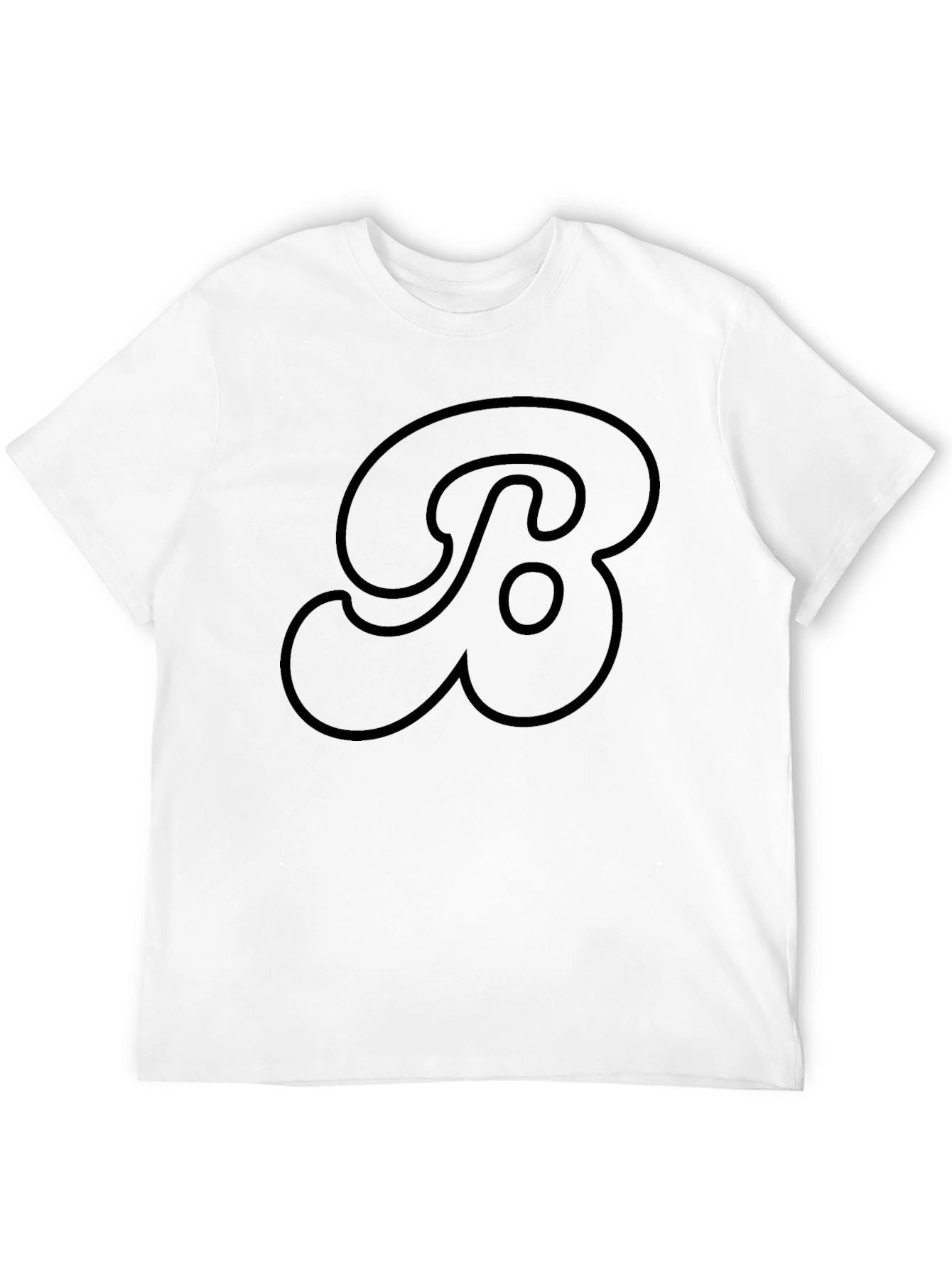 Stylish Black T-Shirt with Bold Letter Design