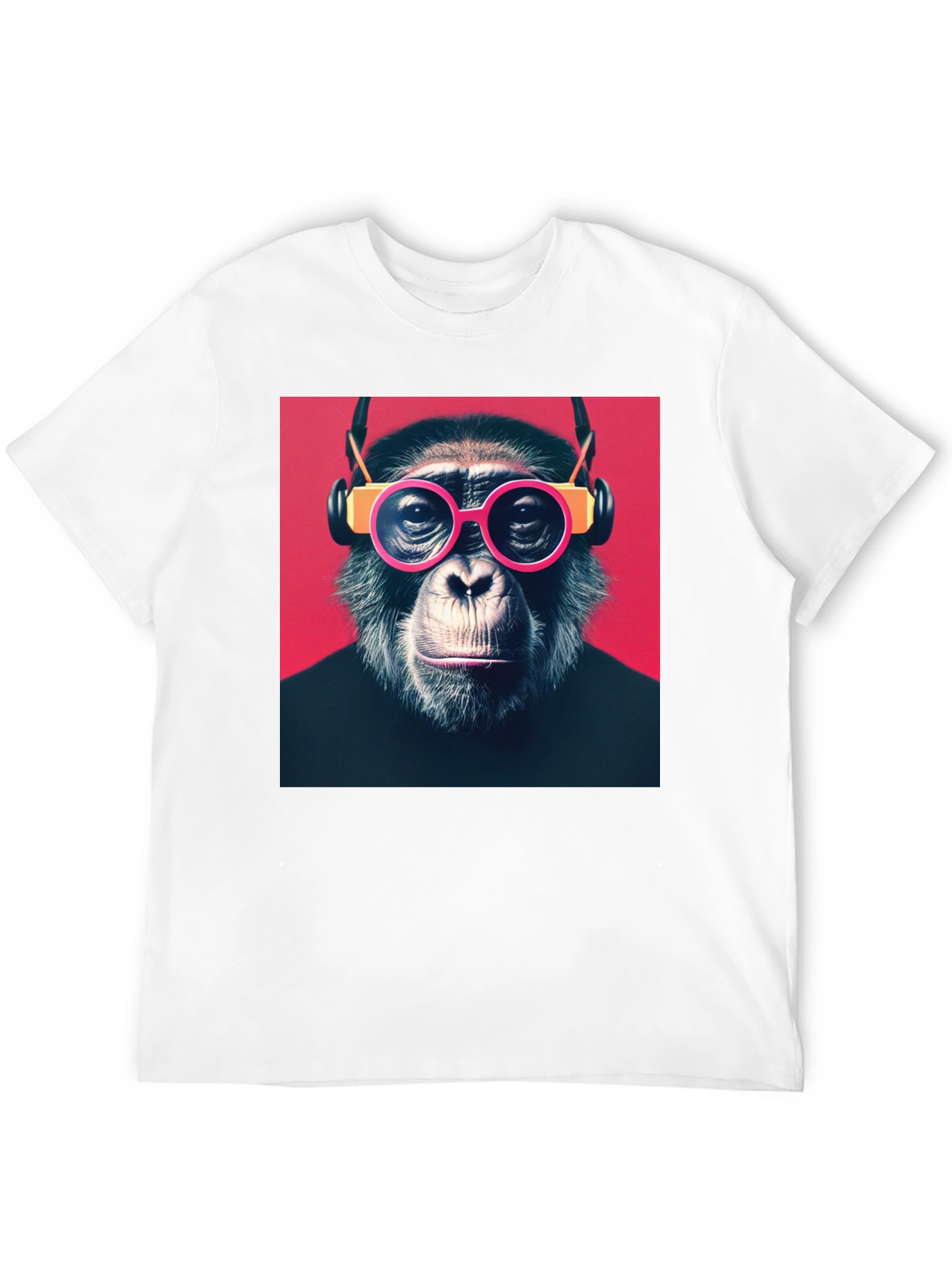 Monkey with Glasses Graphic T-Shirt