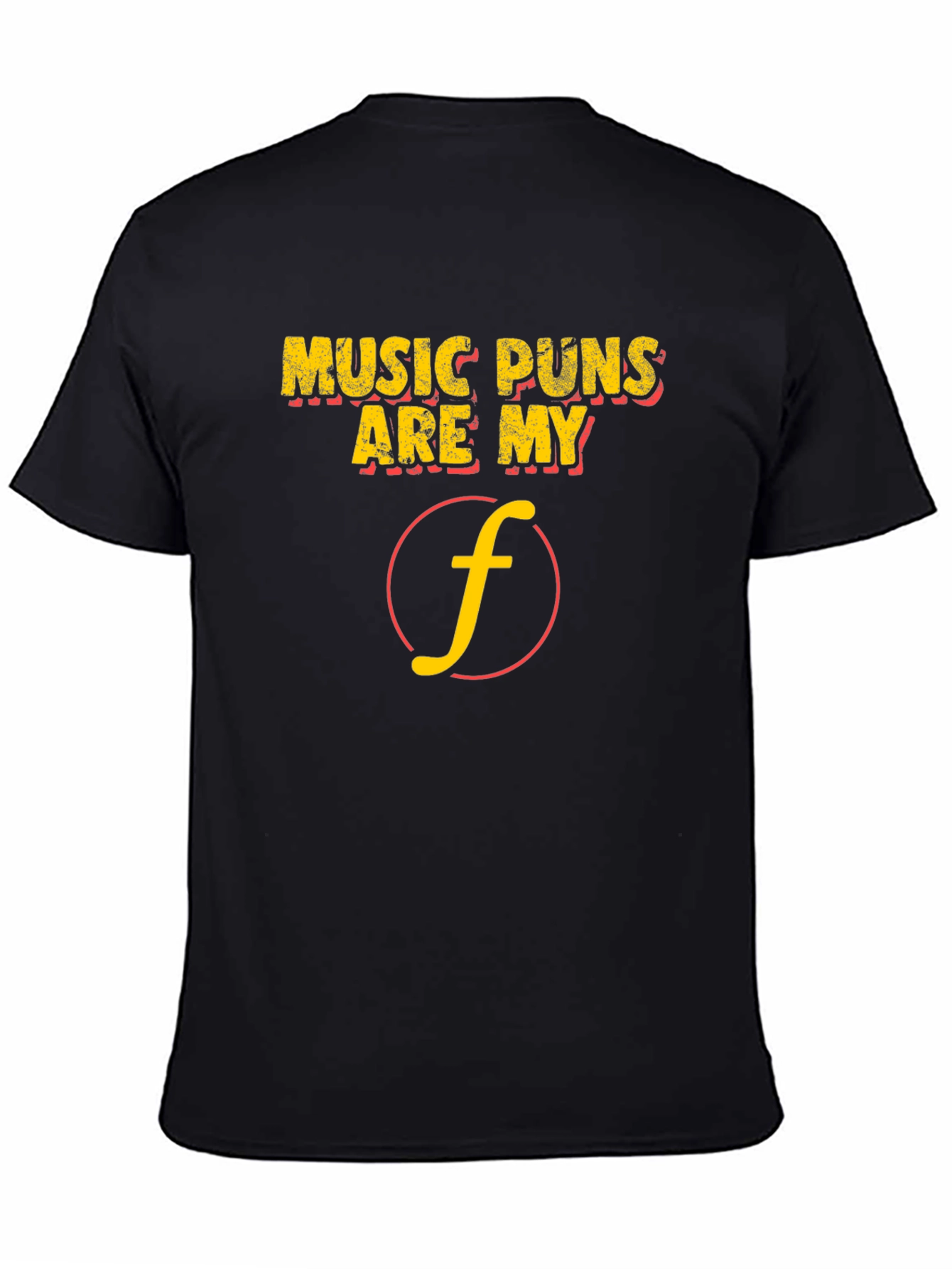 Music Puns Are My Forte Black T-Shirt