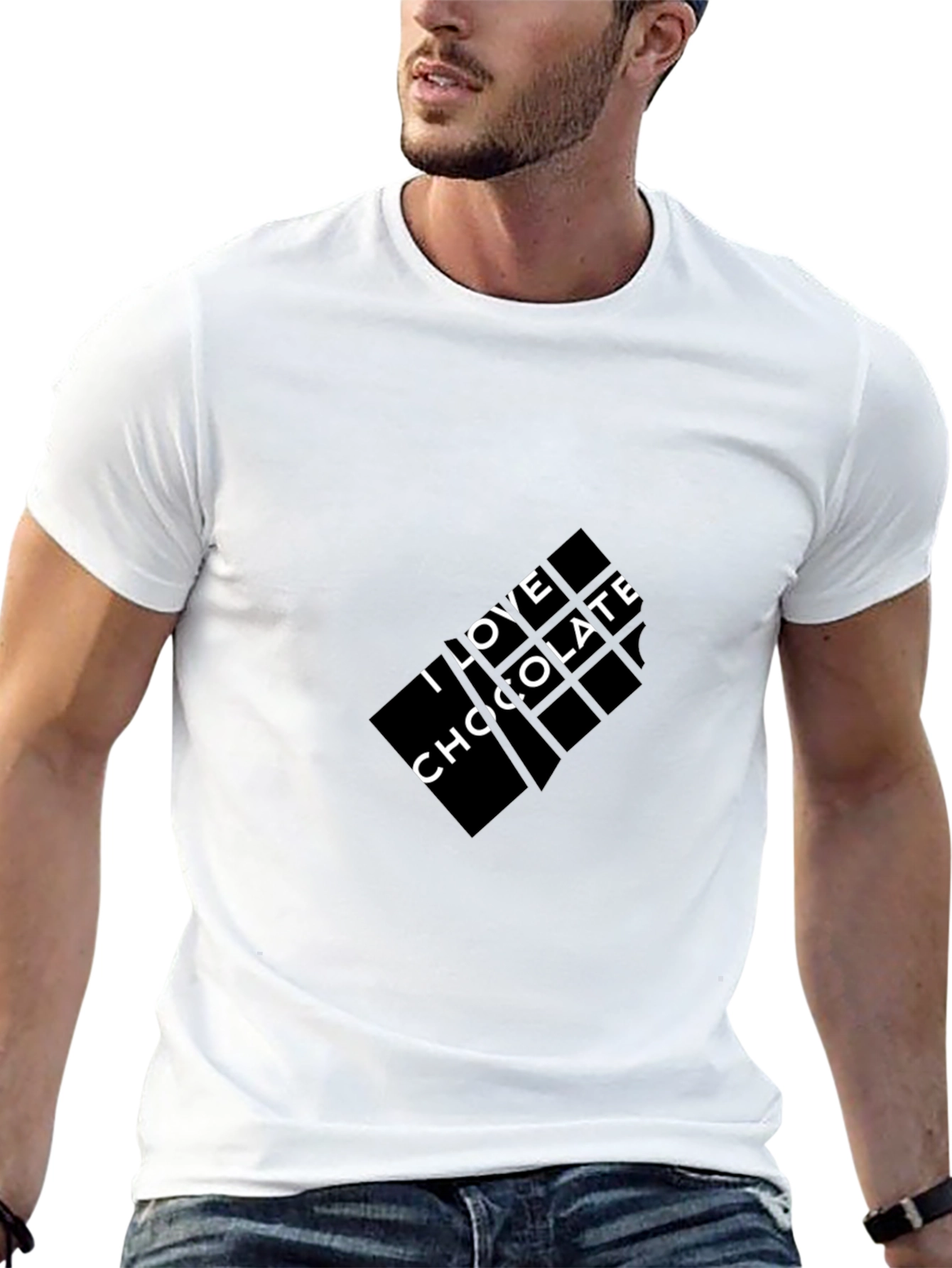I Love Chocolate Graphic Tee - Black