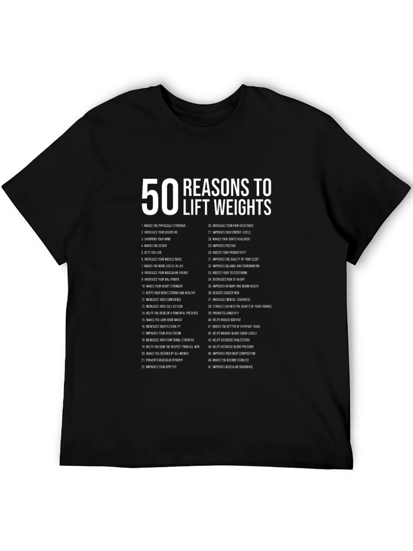 50 Reasons to Lift Weights T-Shirt