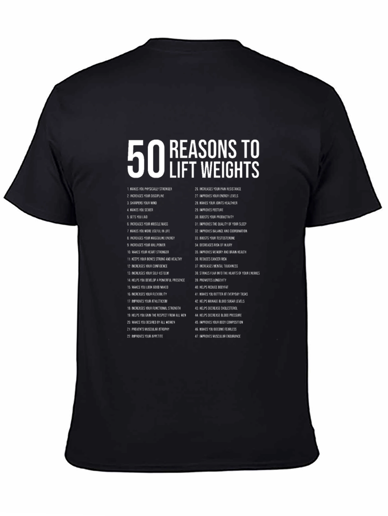 50 Reasons to Lift Weights T-Shirt