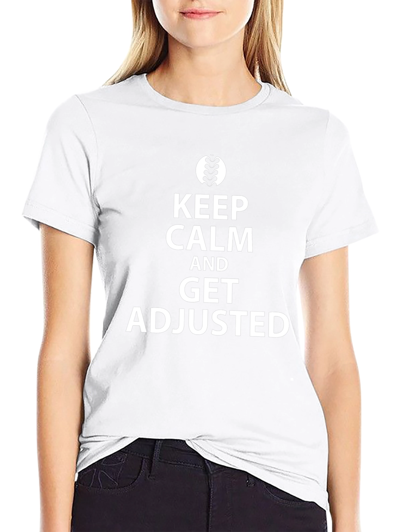 Keep Calm and Get Adjusted Black T-Shirt