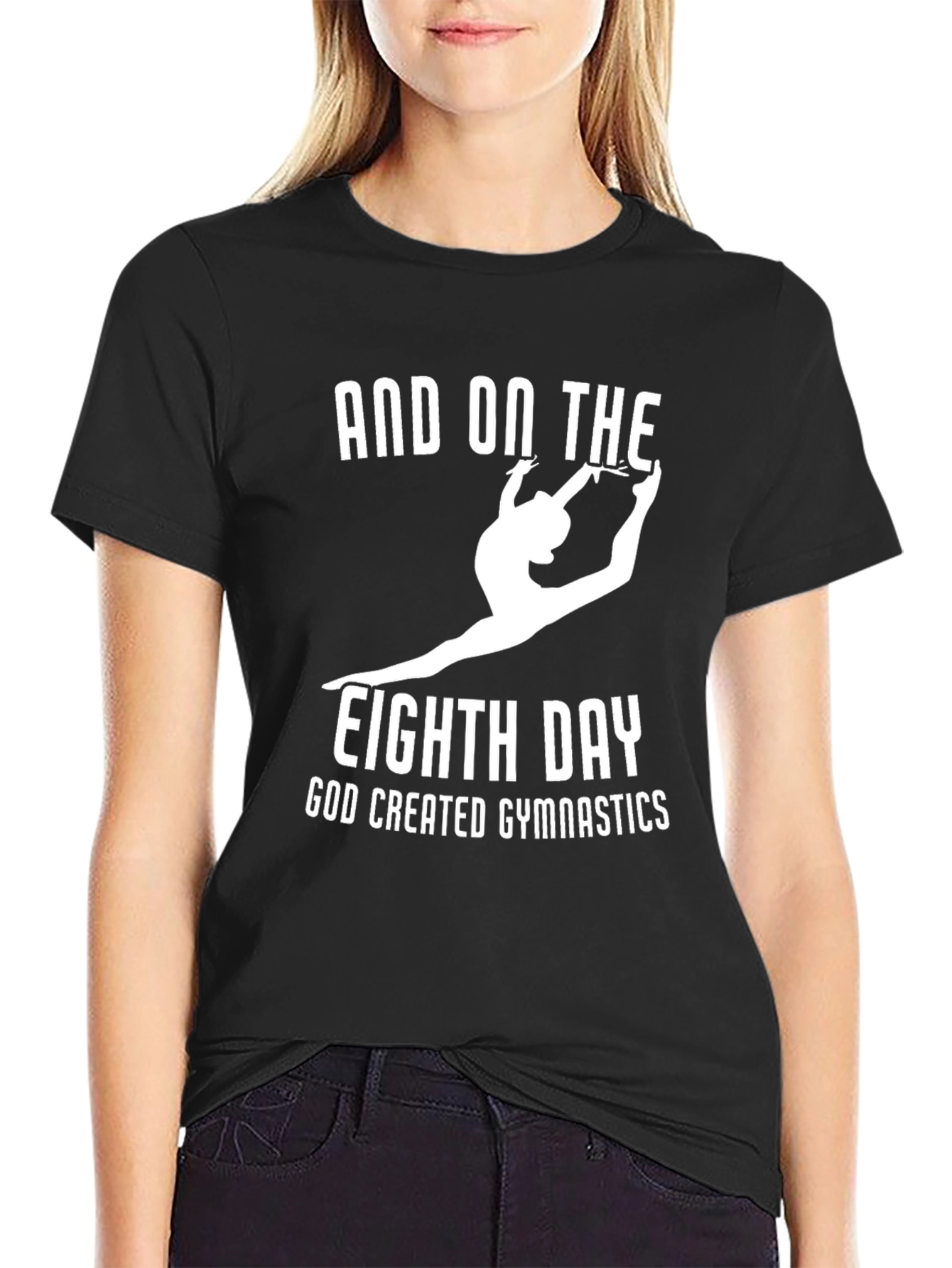 Gymnastics T-Shirt: God Created Gymnastics Design
