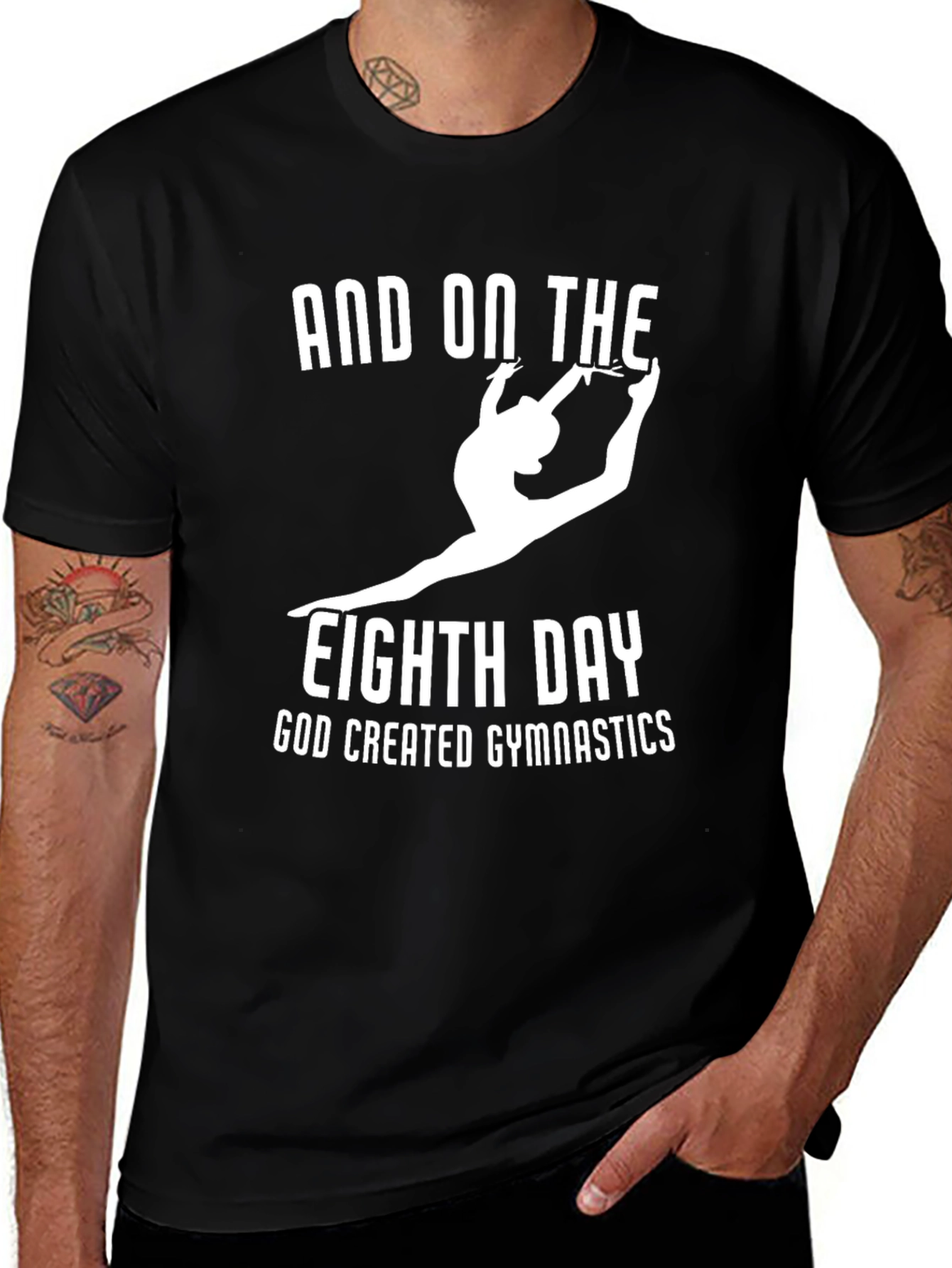 Gymnastics T-Shirt: God Created Gymnastics Design