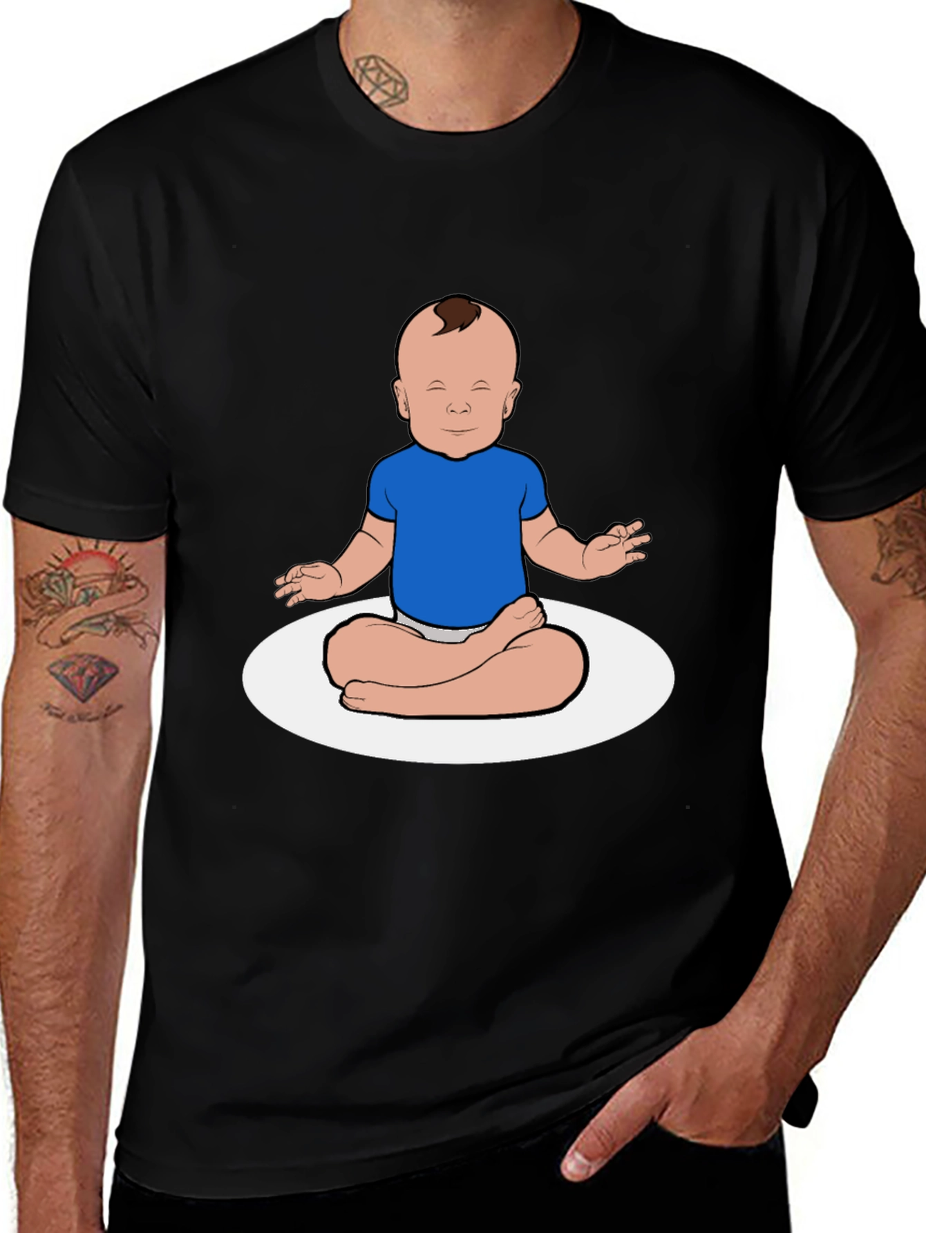 Zen Baby T-Shirt: Meditating Infant Graphic Tee