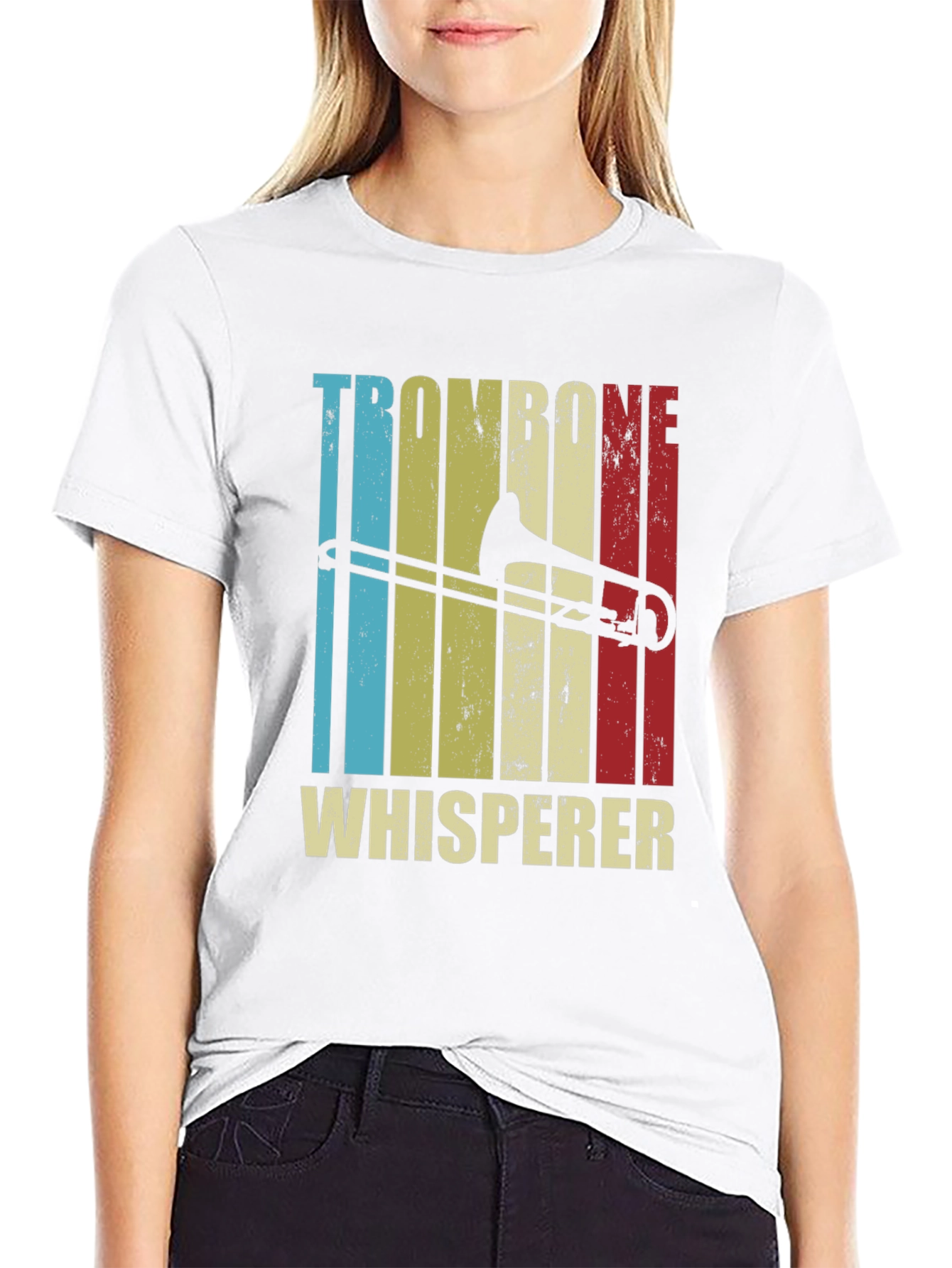 Trombone Whisperer Graphic Tee - Music Lover Shirt