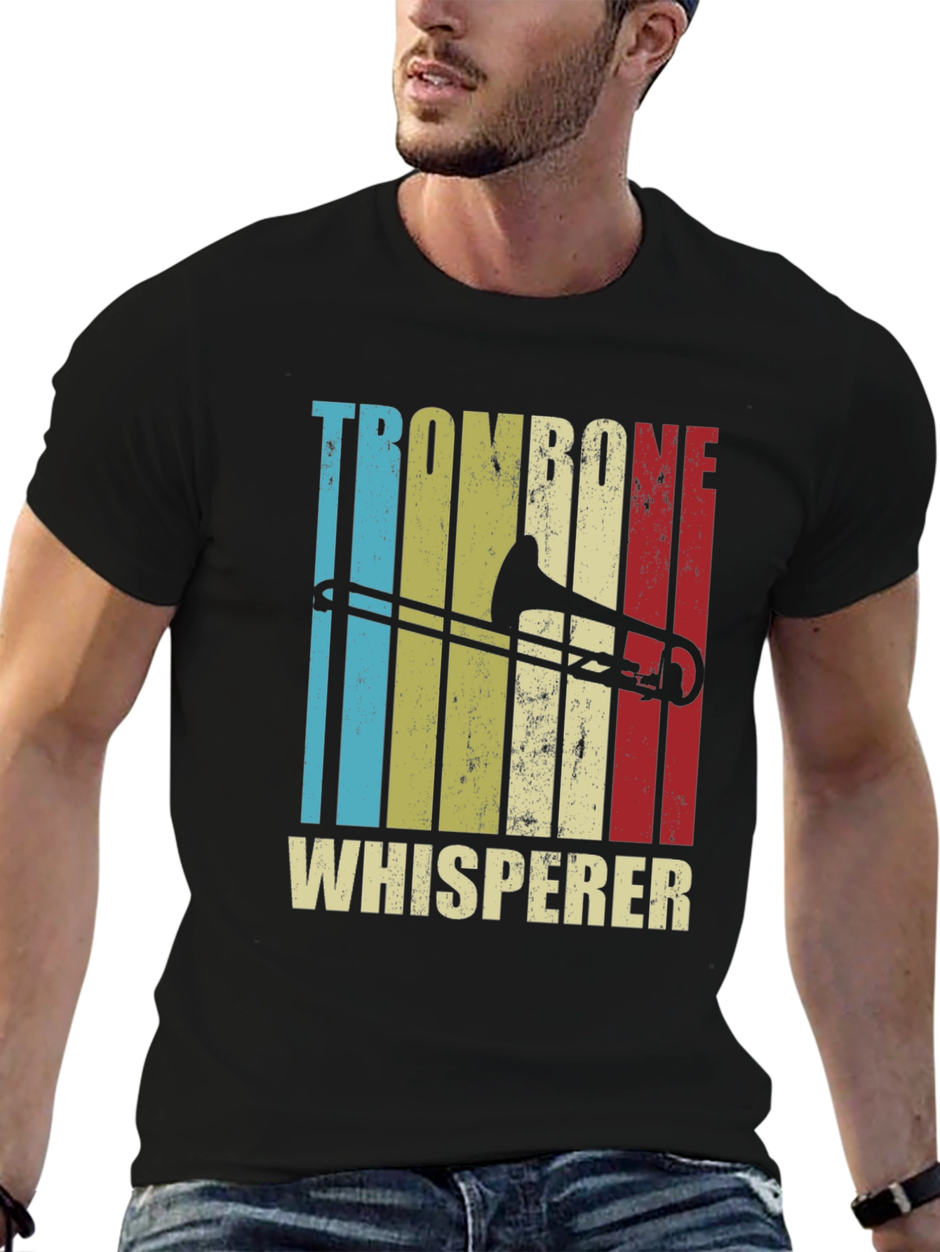 Trombone Whisperer Graphic Tee - Music Lover Shirt