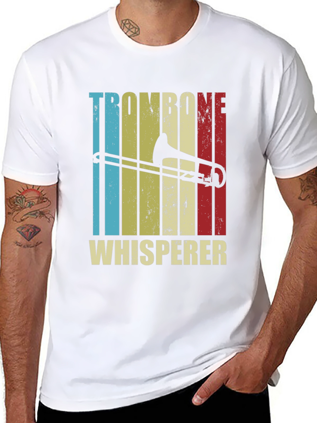 Trombone Whisperer Graphic Tee - Music Lover Shirt