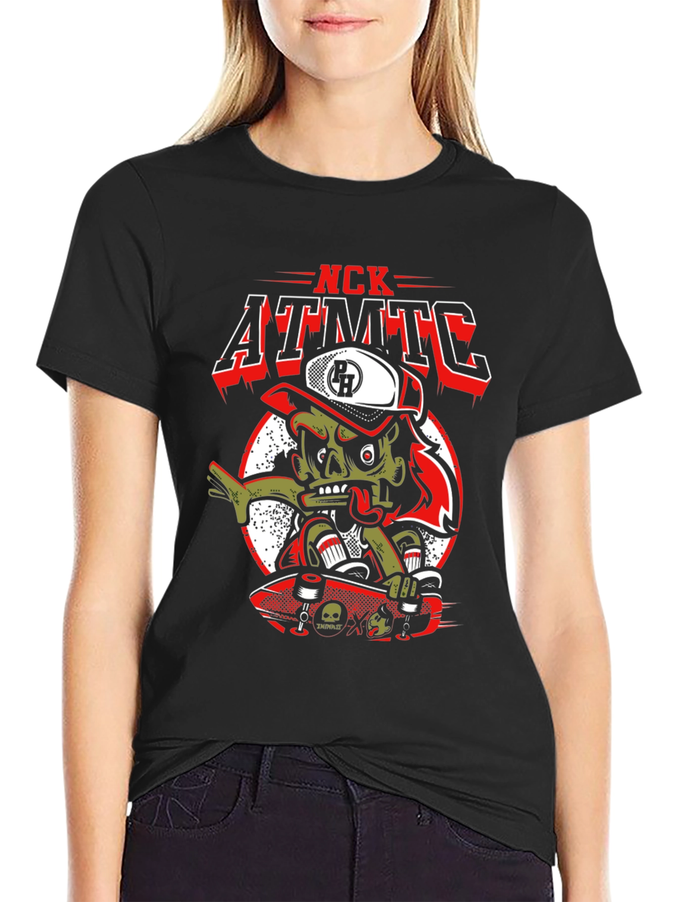 NCK ATMTC Graphic Print Black T-Shirt