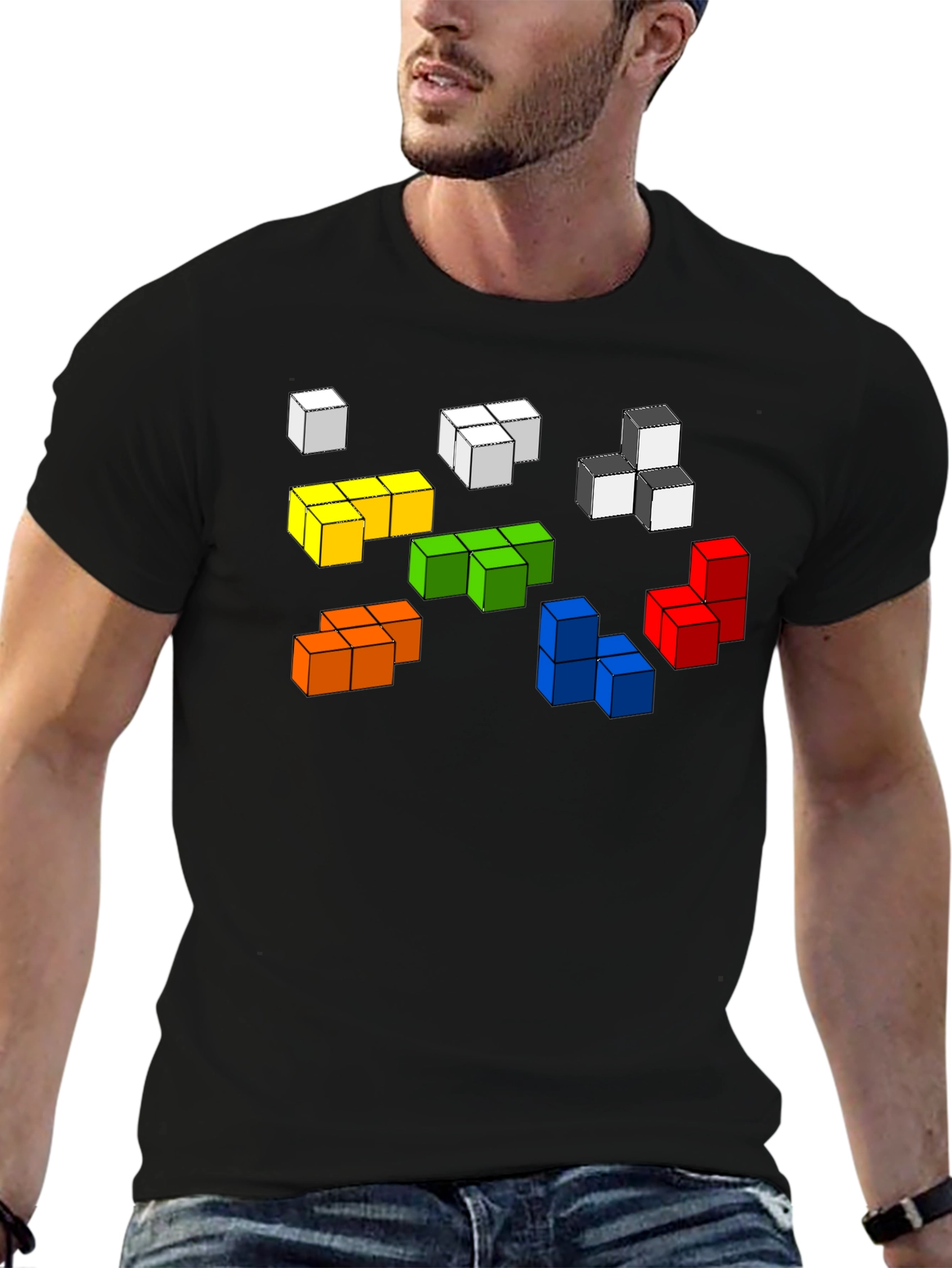 Tetris Block Graphic T-Shirt