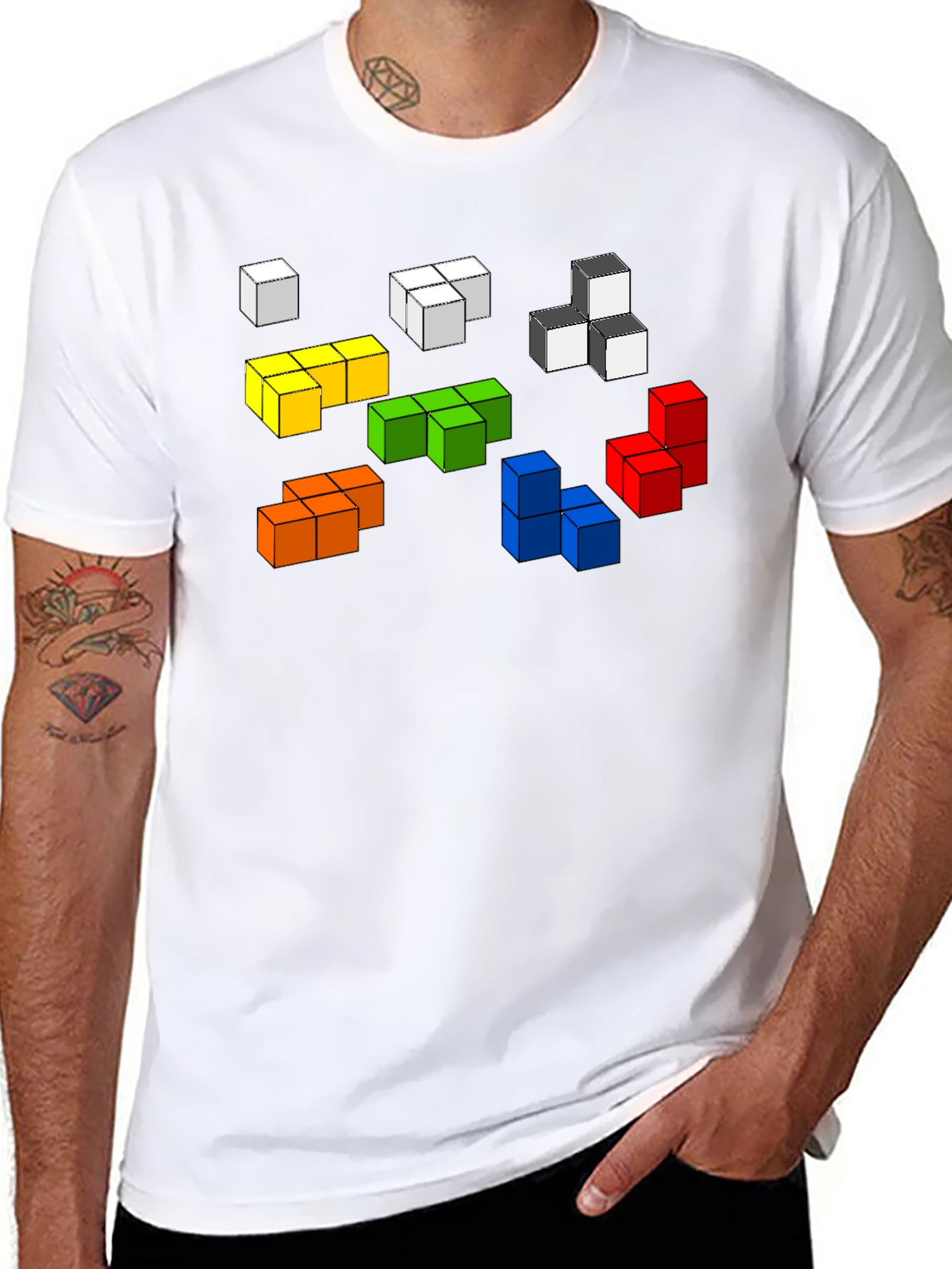 Tetris Block Graphic T-Shirt