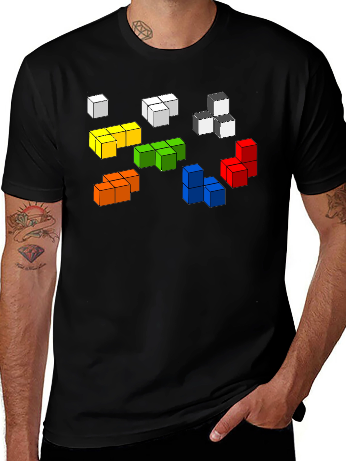 Tetris Block Graphic T-Shirt