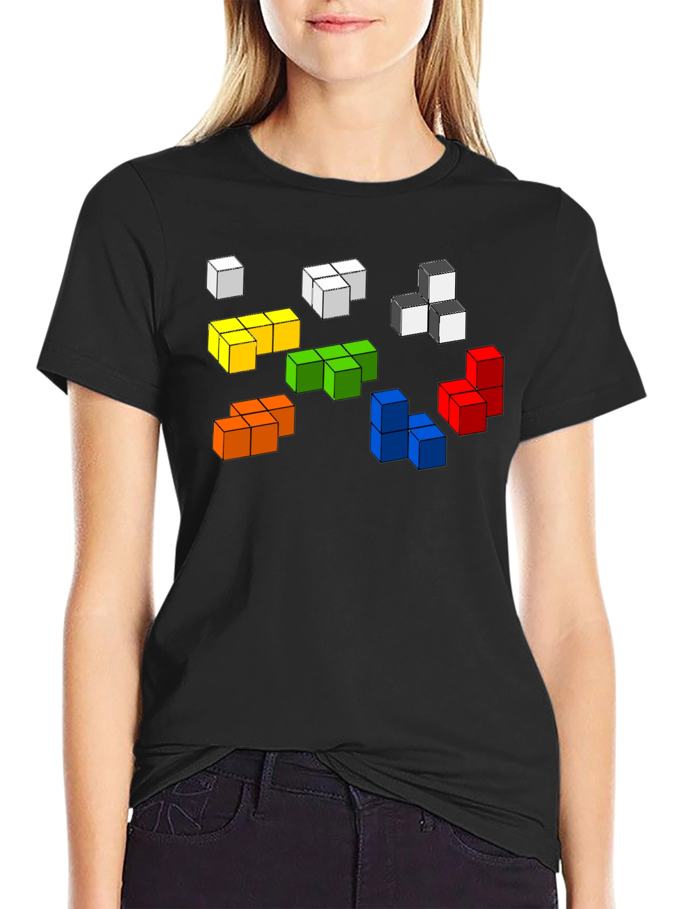 Tetris Block Graphic T-Shirt