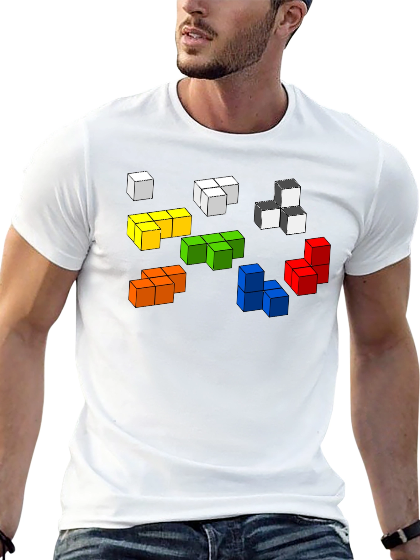 Tetris Block Graphic T-Shirt