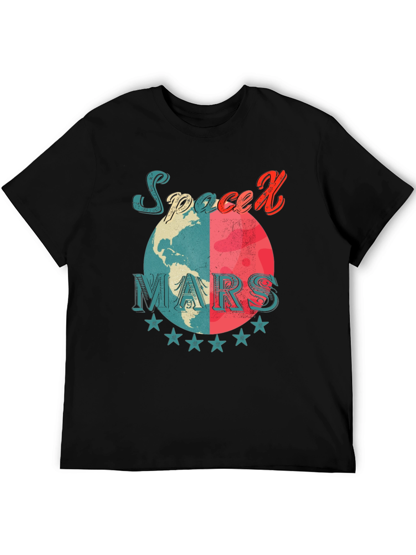 SpaceX Mars Graphic T-Shirt - Retro Design