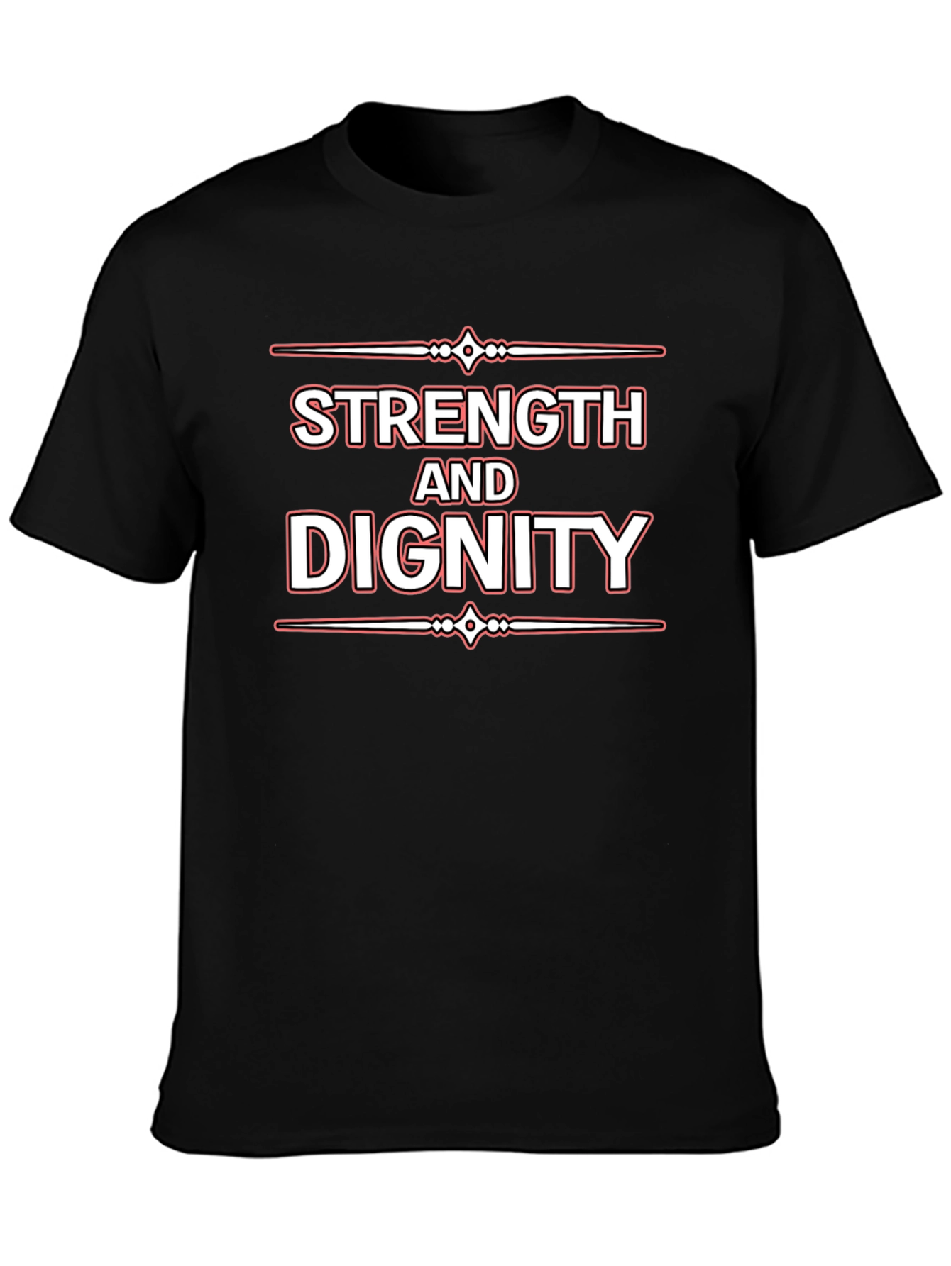 Strength and Dignity Black Graphic Tee