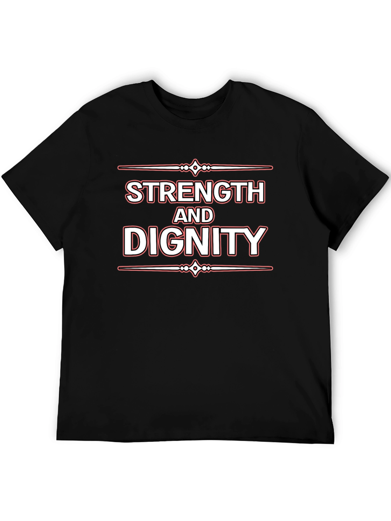 Strength and Dignity Black Graphic Tee