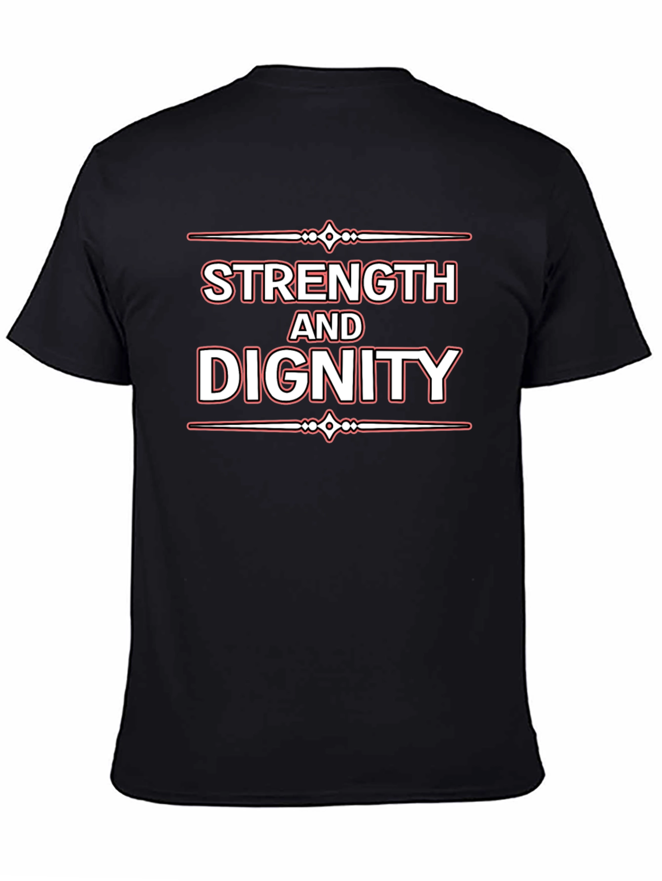 Strength and Dignity Black Graphic Tee