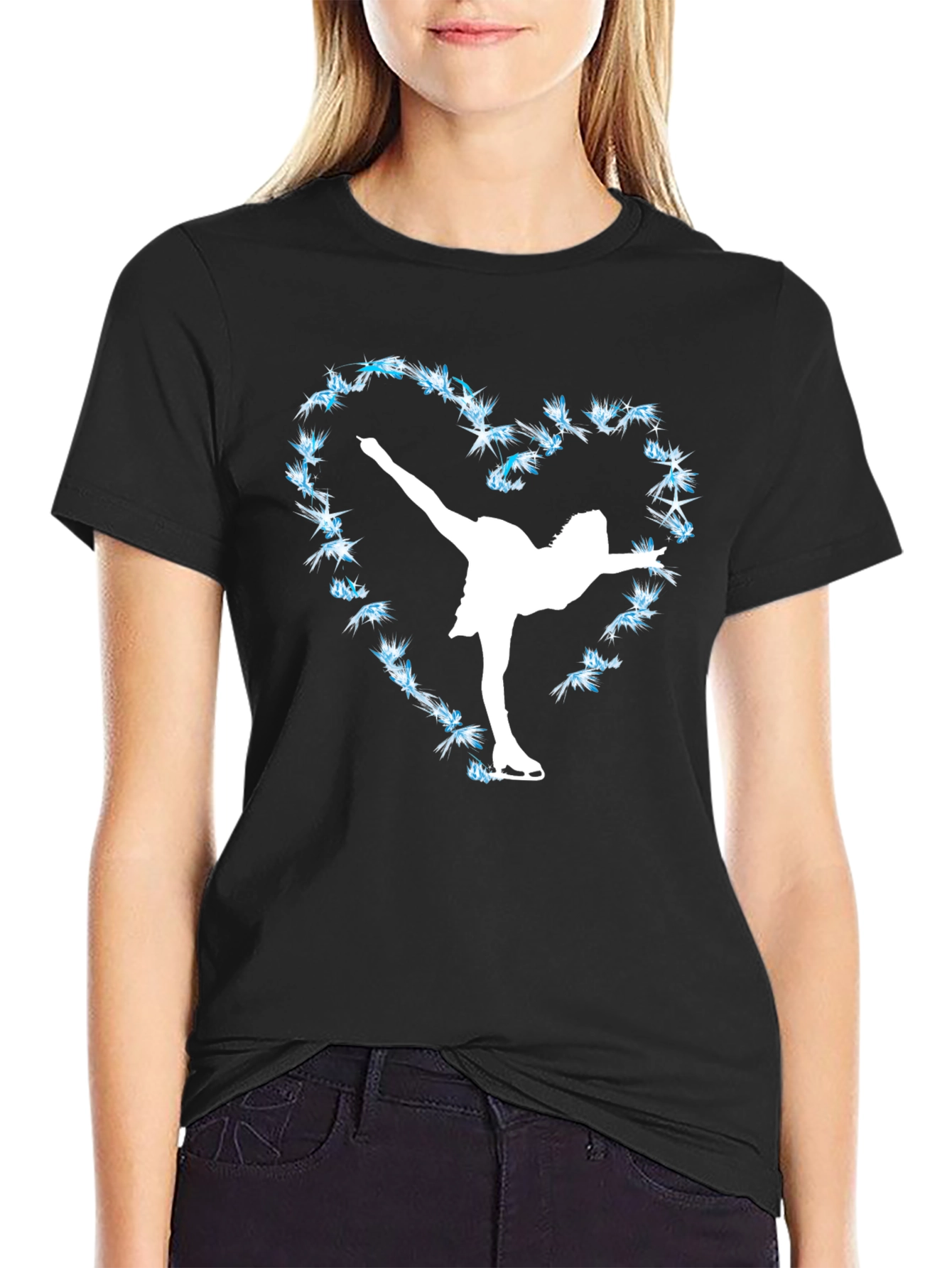 Ice Skating Heart T-Shirt - Figure Skater Tee