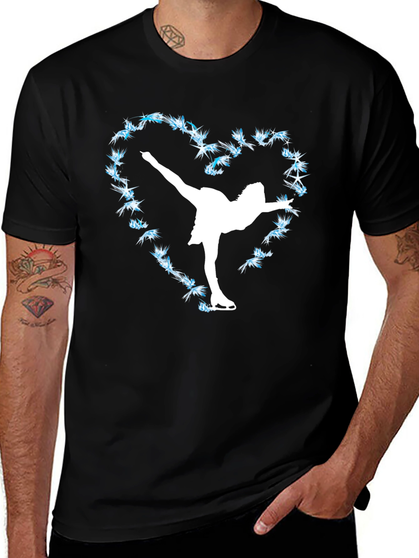 Ice Skating Heart T-Shirt - Figure Skater Tee
