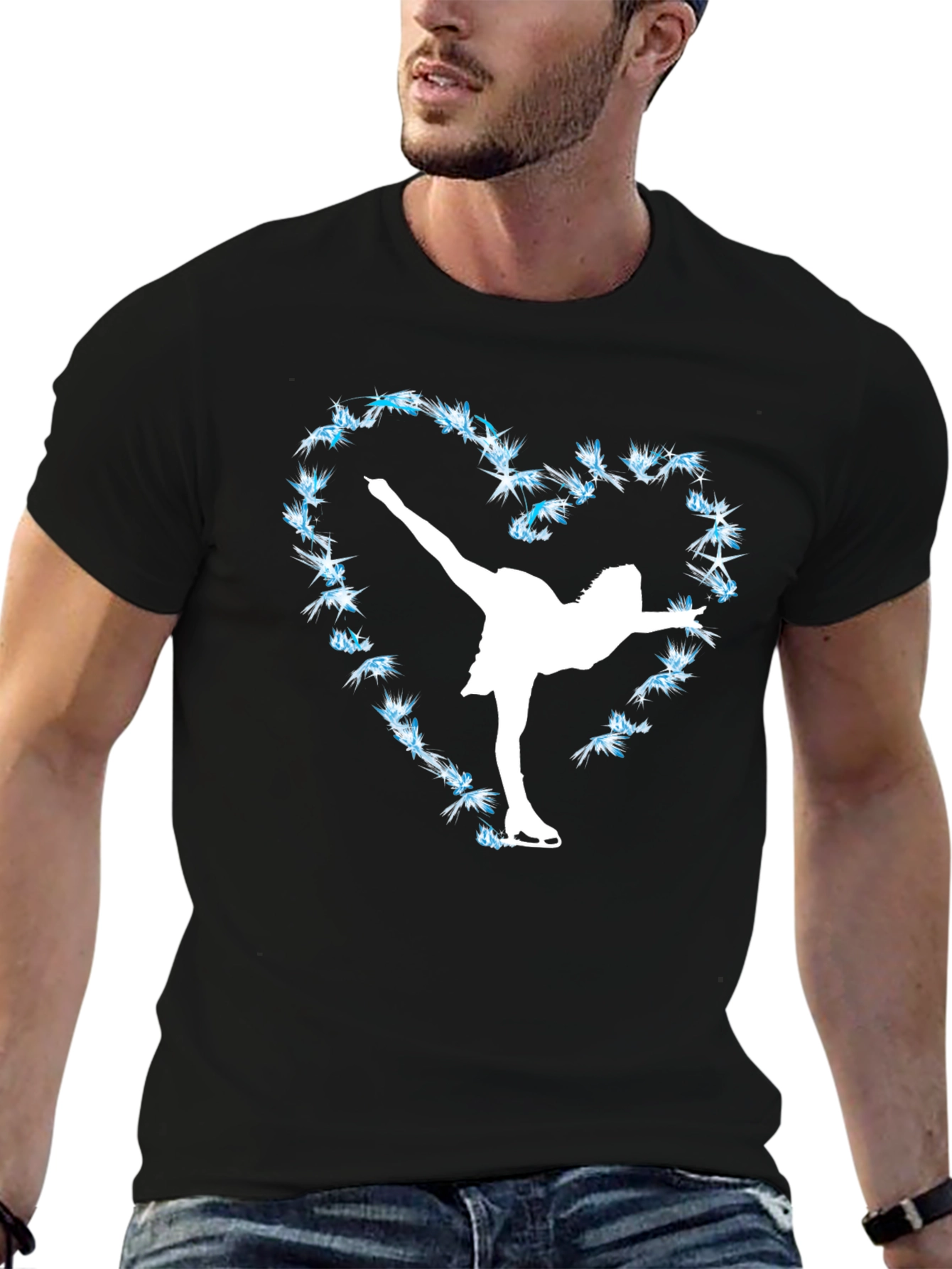 Ice Skating Heart T-Shirt - Figure Skater Tee