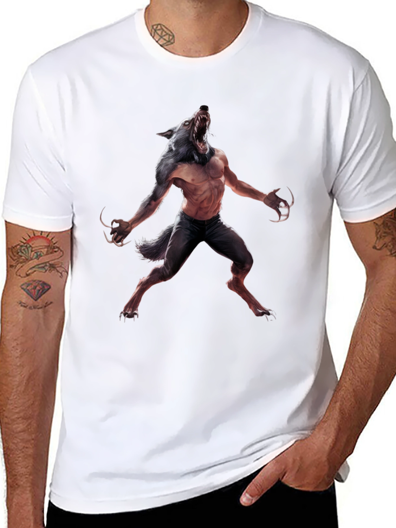 Werewolf Graphic Tee - Black