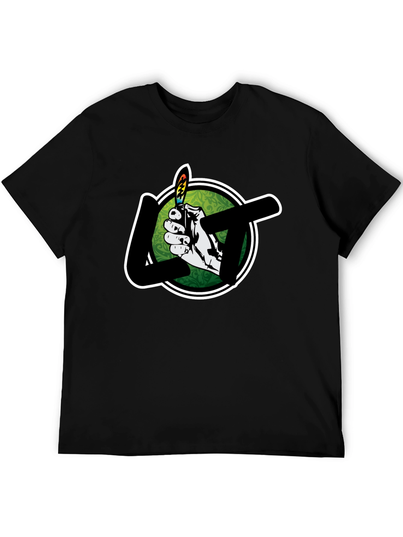 Lighter Graphic Tee - Stylish Black T-Shirt