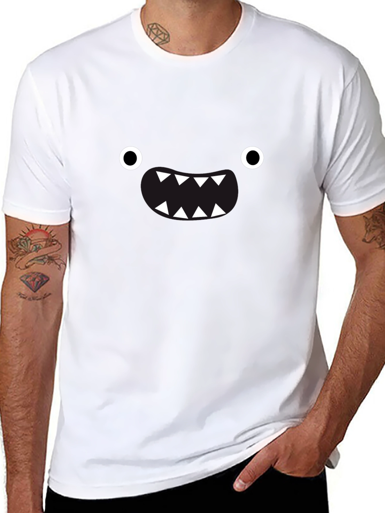 Monster Grin Graphic Black T-Shirt