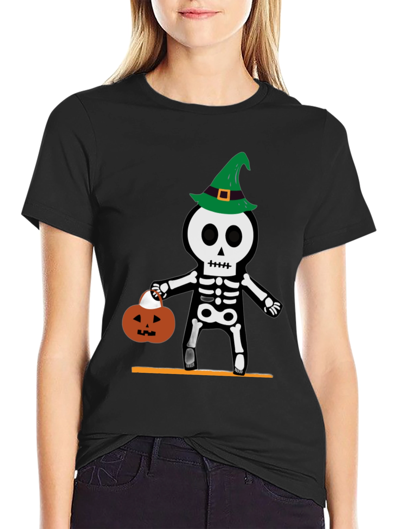 Halloween Skeleton Witch T-Shirt