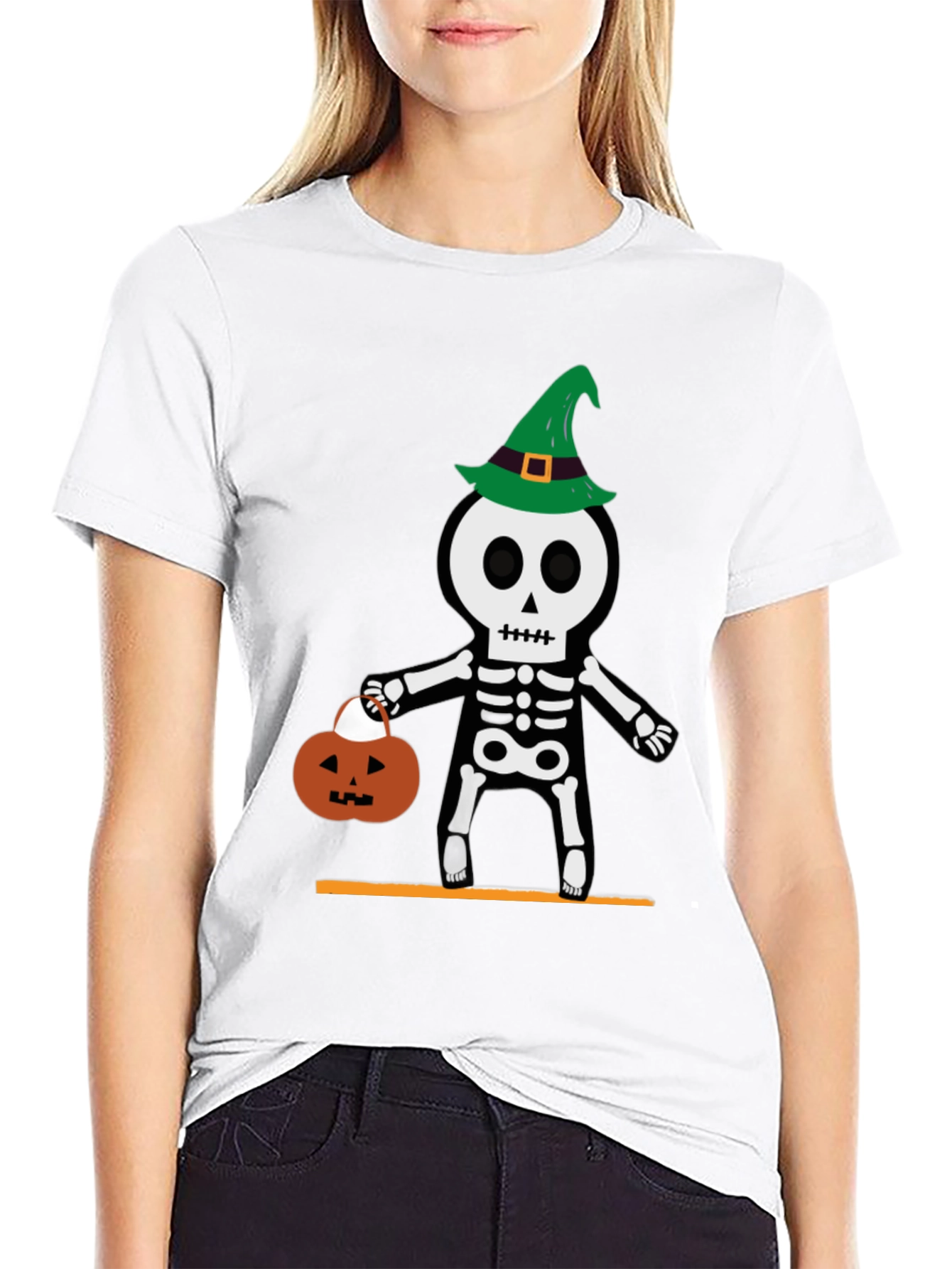 Halloween Skeleton Witch T-Shirt